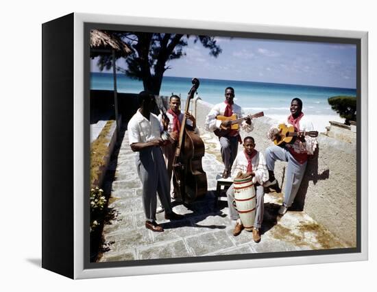 December 1946: Band at the Kastillito Club in Veradero Beach Hotel, Cuba-Eliot Elisofon-Framed Premier Image Canvas