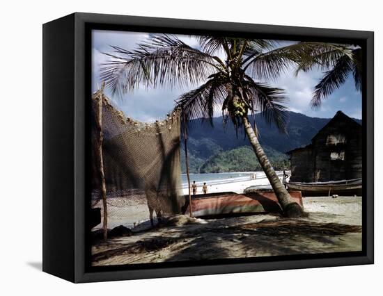 December 1946: Beach-Goers in the West Indies-Eliot Elisofon-Framed Premier Image Canvas