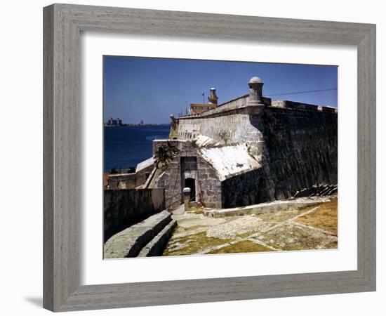 December 1946: El Morro Castle and Morro Lighthouse, Havana Harbor, Cuba-Eliot Elisofon-Framed Photographic Print