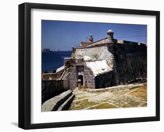 December 1946: El Morro Castle and Morro Lighthouse, Havana Harbor, Cuba-Eliot Elisofon-Framed Photographic Print