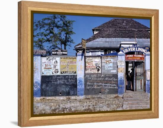 December 1946: Entrance to the Silver Lining Cafe in Jamaica-Eliot Elisofon-Framed Premier Image Canvas