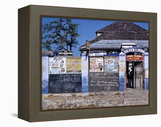 December 1946: Entrance to the Silver Lining Cafe in Jamaica-Eliot Elisofon-Framed Premier Image Canvas