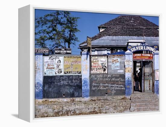 December 1946: Entrance to the Silver Lining Cafe in Jamaica-Eliot Elisofon-Framed Premier Image Canvas