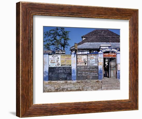 December 1946: Entrance to the Silver Lining Cafe in Jamaica-Eliot Elisofon-Framed Premium Photographic Print