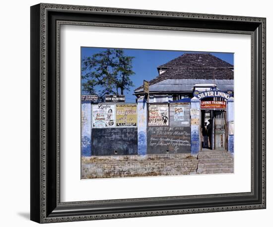 December 1946: Entrance to the Silver Lining Cafe in Jamaica-Eliot Elisofon-Framed Premium Photographic Print