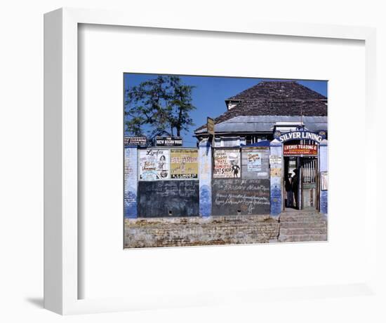 December 1946: Entrance to the Silver Lining Cafe in Jamaica-Eliot Elisofon-Framed Photographic Print