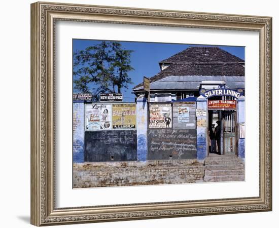 December 1946: Entrance to the Silver Lining Cafe in Jamaica-Eliot Elisofon-Framed Photographic Print