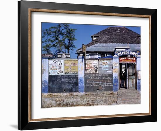 December 1946: Entrance to the Silver Lining Cafe in Jamaica-Eliot Elisofon-Framed Photographic Print