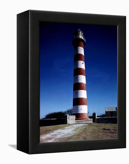 December 1946: Red and White Lighthouse in Barbados-Eliot Elisofon-Framed Premier Image Canvas