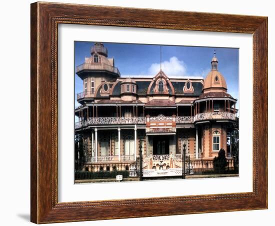 December 1946: Victorian House in Port of Spain, Trinidad-Eliot Elisofon-Framed Photographic Print