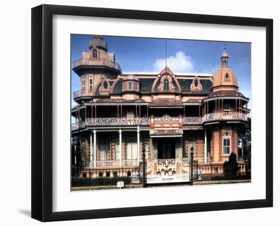 December 1946: Victorian House in Port of Spain, Trinidad-Eliot Elisofon-Framed Photographic Print