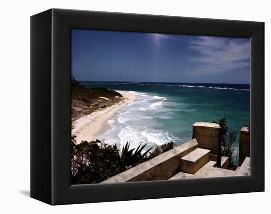 December 1946: View of a Beach in Jamaica-Eliot Elisofon-Framed Premier Image Canvas