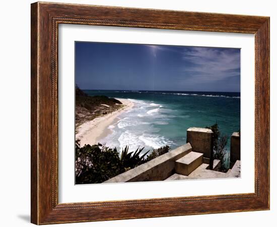 December 1946: View of a Beach in Jamaica-Eliot Elisofon-Framed Photographic Print