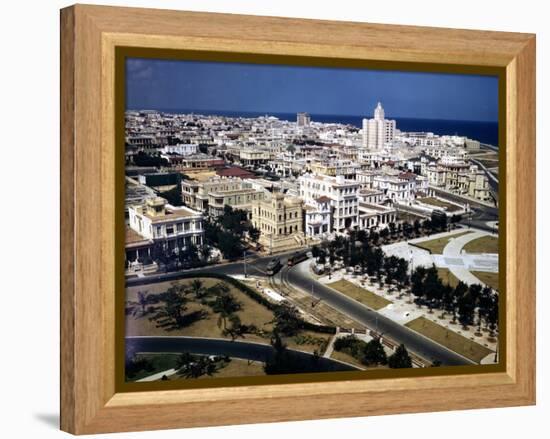 December 1946: View of Havana Looking West from the Hotel Nacional, Cuba-Eliot Elisofon-Framed Premier Image Canvas