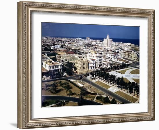 December 1946: View of Havana Looking West from the Hotel Nacional, Cuba-Eliot Elisofon-Framed Photographic Print