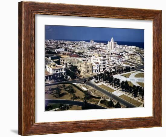 December 1946: View of Havana Looking West from the Hotel Nacional, Cuba-Eliot Elisofon-Framed Photographic Print