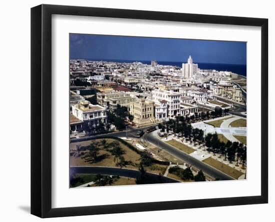 December 1946: View of Havana Looking West from the Hotel Nacional, Cuba-Eliot Elisofon-Framed Photographic Print