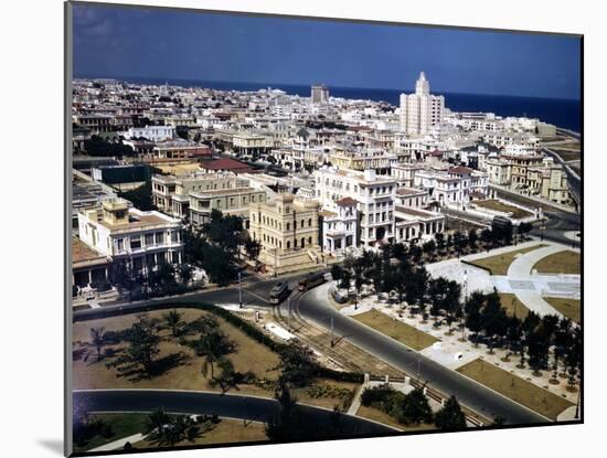 December 1946: View of Havana Looking West from the Hotel Nacional, Cuba-Eliot Elisofon-Mounted Photographic Print