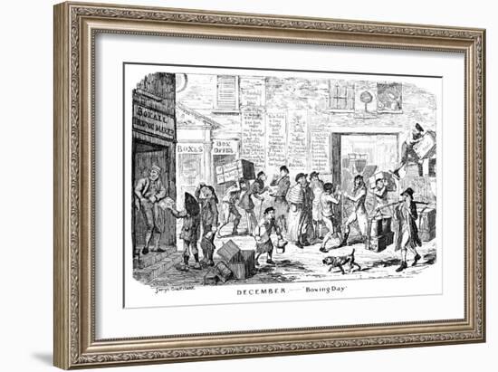 December - Boxing Day, 19th Century-George Cruikshank-Framed Giclee Print