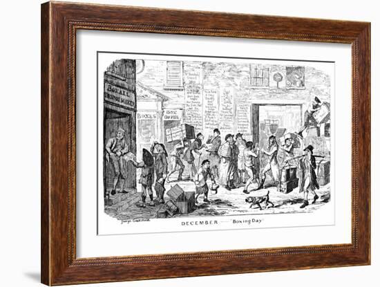 December - Boxing Day, 19th Century-George Cruikshank-Framed Giclee Print