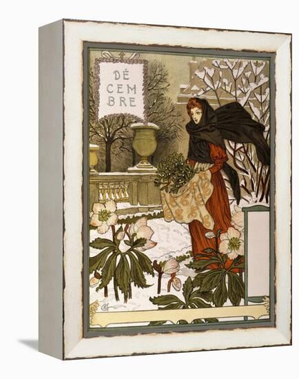 December, Illustration from the Fine Art Portofolio 'Le Mois', 1896-Eugene Grasset-Framed Premier Image Canvas