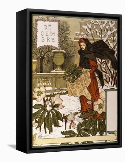 December, Illustration from the Fine Art Portofolio 'Le Mois', 1896-Eugene Grasset-Framed Premier Image Canvas