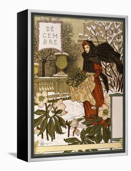 December, Illustration from the Fine Art Portofolio 'Le Mois', 1896-Eugene Grasset-Framed Premier Image Canvas