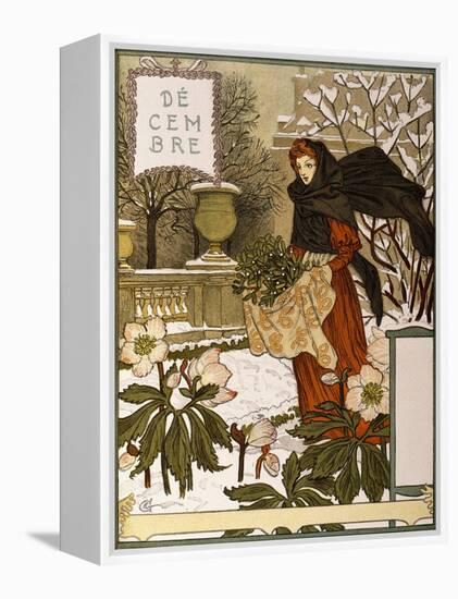 December, Illustration from the Fine Art Portofolio 'Le Mois', 1896-Eugene Grasset-Framed Premier Image Canvas