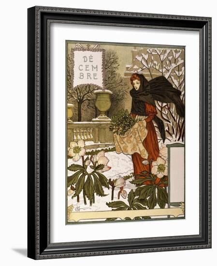 December, Illustration from the Fine Art Portofolio 'Le Mois', 1896-Eugene Grasset-Framed Premium Giclee Print