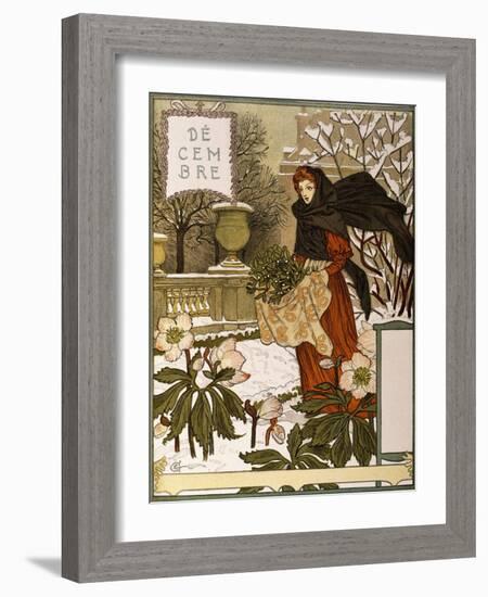 December, Illustration from the Fine Art Portofolio 'Le Mois', 1896-Eugene Grasset-Framed Giclee Print