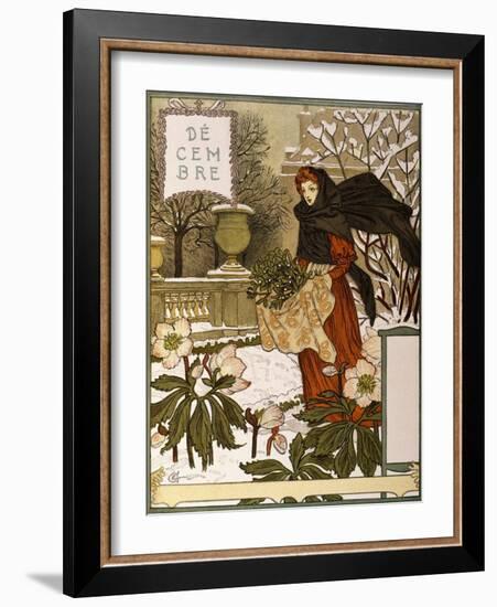 December, Illustration from the Fine Art Portofolio 'Le Mois', 1896-Eugene Grasset-Framed Giclee Print