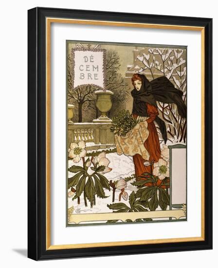 December, Illustration from the Fine Art Portofolio 'Le Mois', 1896-Eugene Grasset-Framed Giclee Print