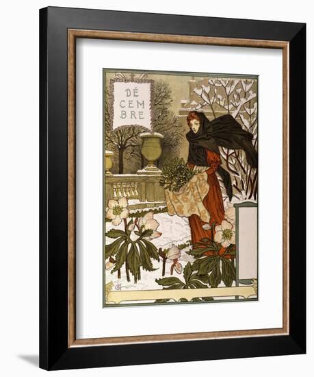 December, Illustration from the Fine Art Portofolio 'Le Mois', 1896-Eugene Grasset-Framed Giclee Print