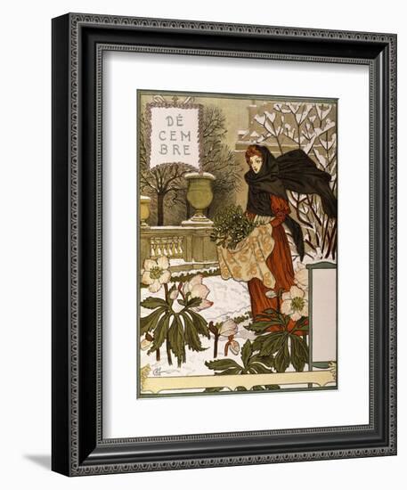 December, Illustration from the Fine Art Portofolio 'Le Mois', 1896-Eugene Grasset-Framed Giclee Print