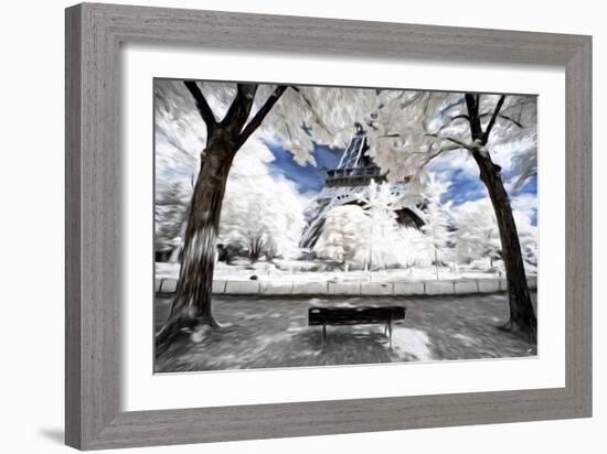 December in Paris - In the Style of Oil Painting-Philippe Hugonnard-Framed Giclee Print