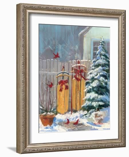 December Sleds-Carol Rowan-Framed Art Print