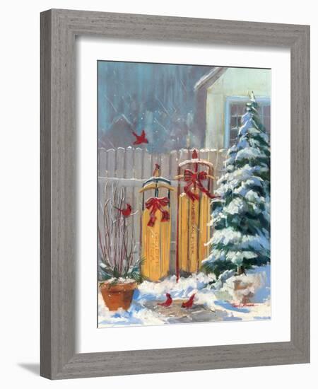 December Sleds-Carol Rowan-Framed Art Print