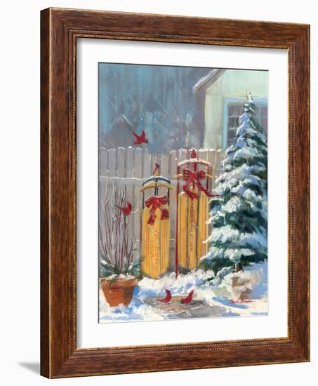 December Sleds-Carol Rowan-Framed Art Print