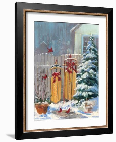 December Sleds-Carol Rowan-Framed Art Print