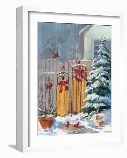 December Sleds-Carol Rowan-Framed Art Print