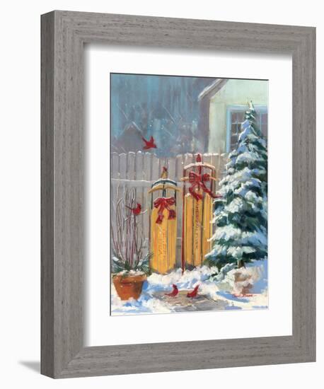 December Sleds-Carol Rowan-Framed Art Print