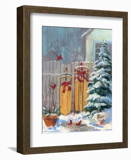 December Sleds-Carol Rowan-Framed Art Print