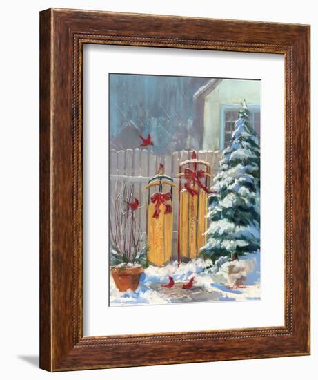 December Sleds-Carol Rowan-Framed Art Print