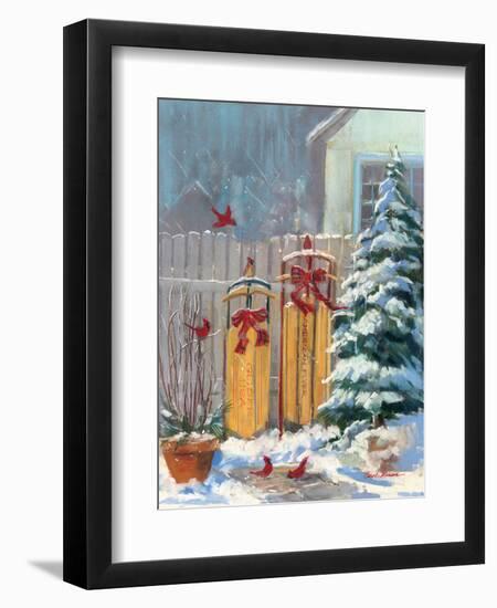 December Sleds-Carol Rowan-Framed Art Print