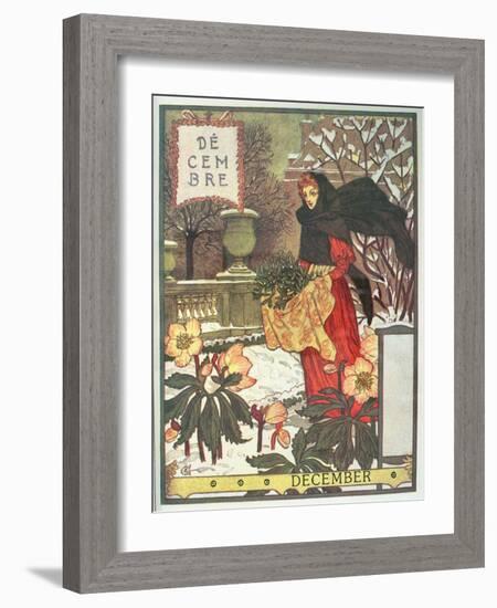 December-Eugene Grasset-Framed Giclee Print