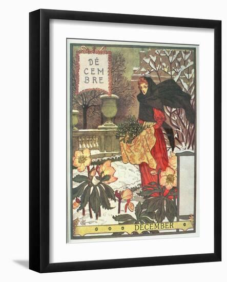 December-Eugene Grasset-Framed Giclee Print