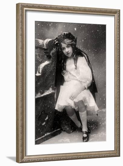 Decima Brooke in Little Red Riding Hood, 1907-null-Framed Photographic Print