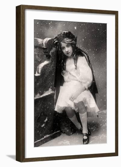 Decima Brooke in Little Red Riding Hood, 1907-null-Framed Photographic Print