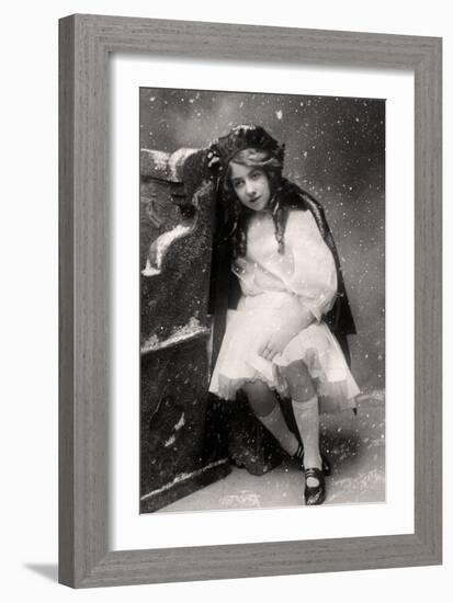 Decima Brooke in Little Red Riding Hood, 1907-null-Framed Photographic Print