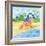 Deck Chair Flamingo-Paul Brent-Framed Art Print